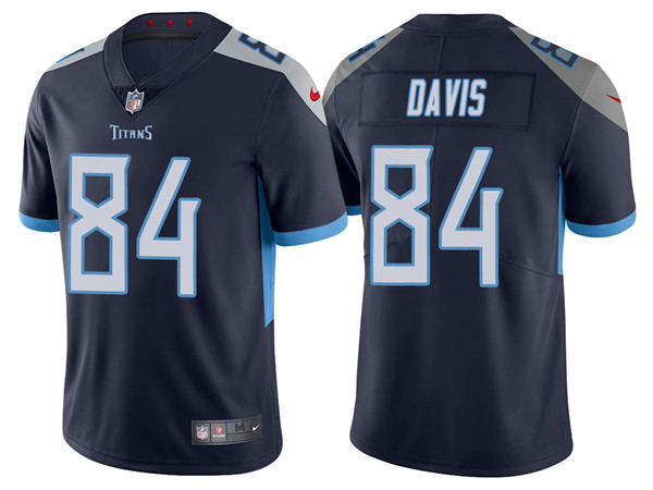 Men's Tennessee Titans #84 Corey Davis Navy Vapor Untouchable Limited Stitched NFL Jersey